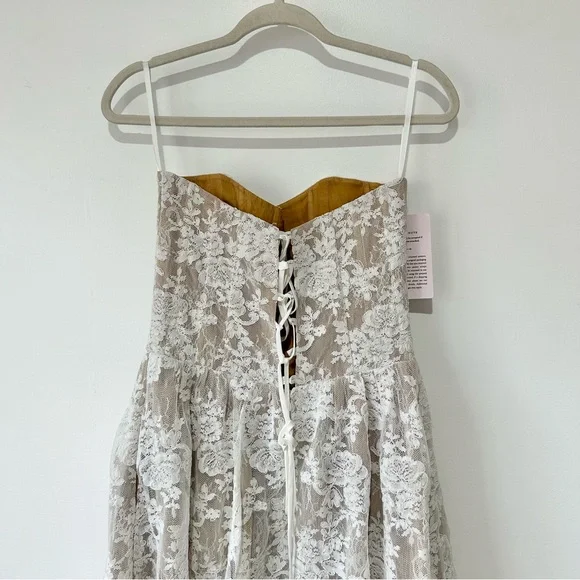 NEW NWT V. Chapman Charlotte Lace Strapless Maxi Gown Anthropologie - Picture 8 of 10